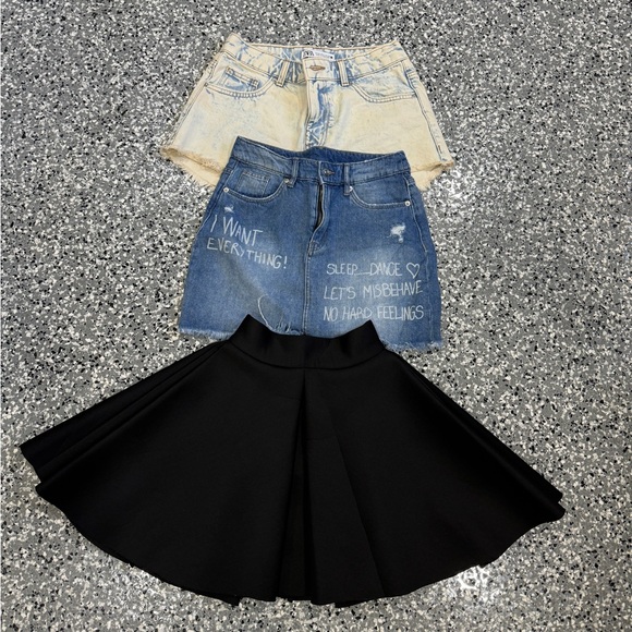 Zara Pants - Zara HM shorts hm denim skirt bar 3 skirt XS set of 3